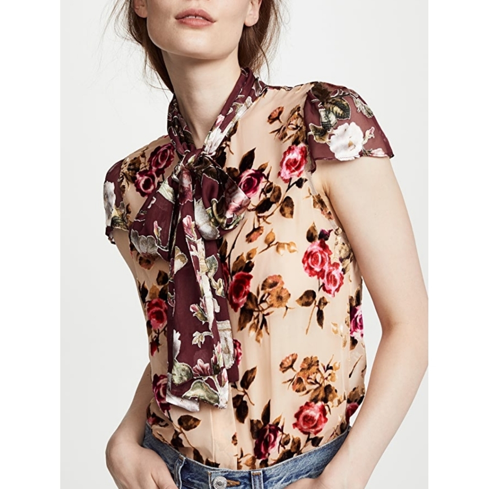 💥Last 1💥NWT ALICE + OLIVIA PUSSY BOW TOP - Picture 4 of 10